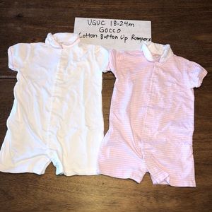 VGUC 18-24 m Gacco Imported 100% Cotton Romper Bundle